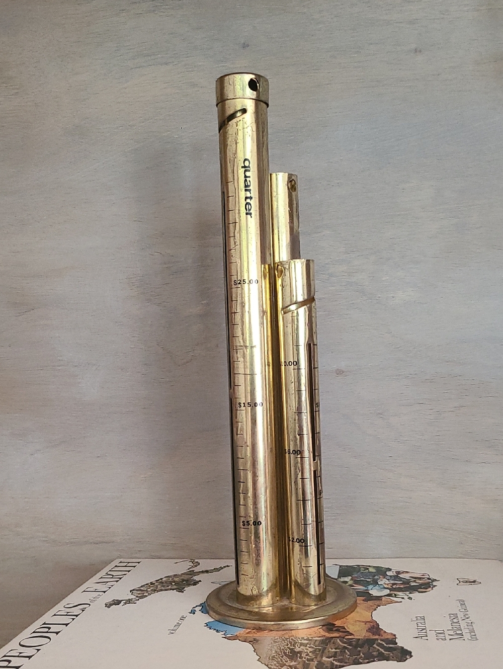 Vintage Brass Coin Sorter Tower Bank